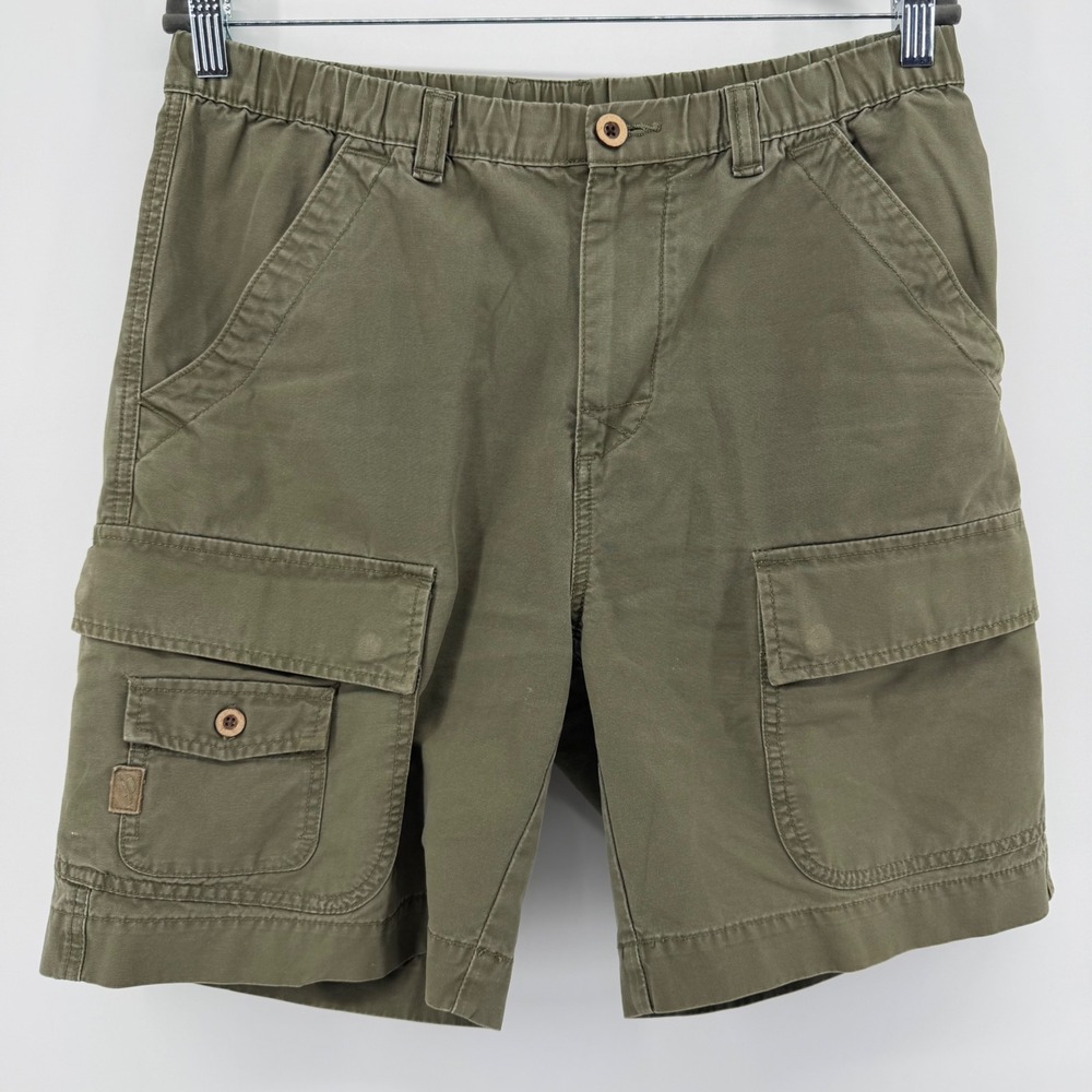 Tommy Bahama Cargo Shorts Mens Small Olive Green Relax Cotton 8.5" Inseam